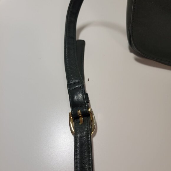 Vintage Talbots Dark Forest Green Cross-body Leather Purse - Picture 9 of 14